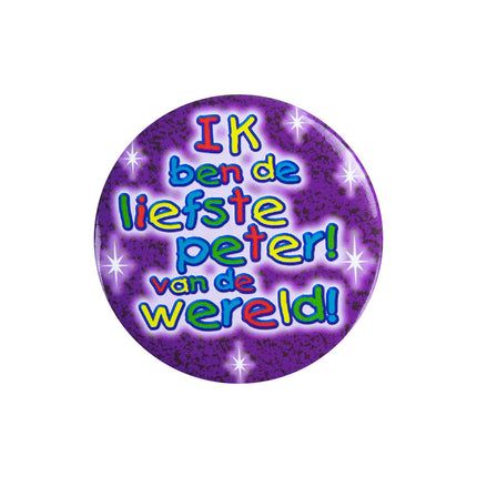 Button Ich bin der süßeste Peter 5,5cm