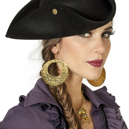 Schwarzer Piratenhut Druckknöpfe