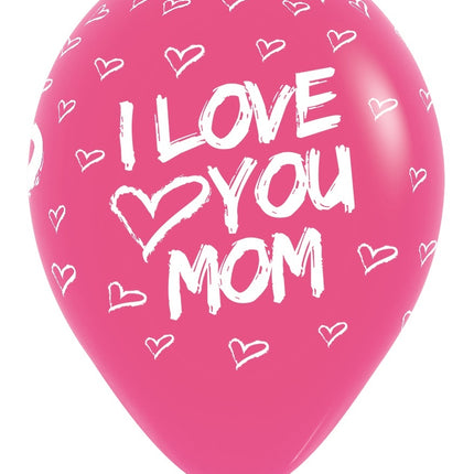 Ballons I Love You Mom Mix 30cm 25pcs