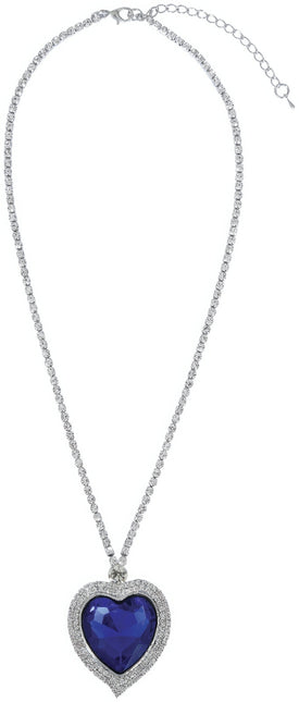 Halskette Silber Blaues Herz