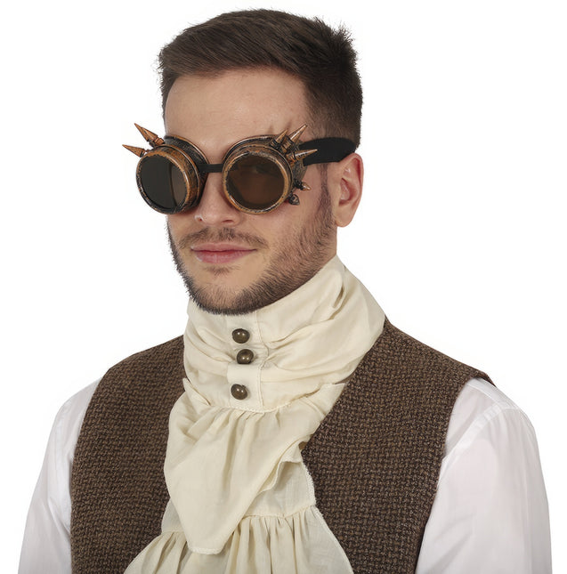 Steampunk Brille Braun