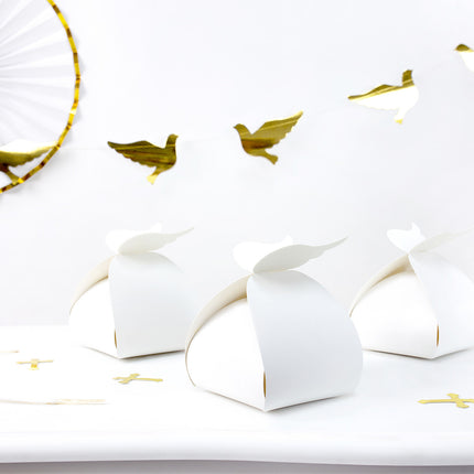 Geschenkboxen Flügel Weiß 14,5cm 10Stk
