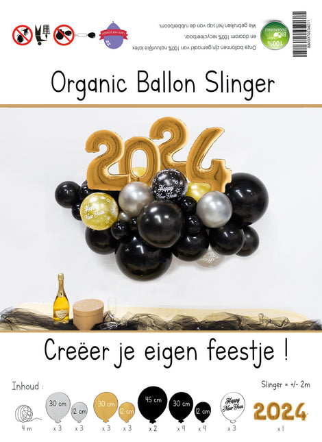 Ballons DIY Ballon Kit Bio Gold Neujahr
