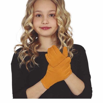 Orange Handschuhe Kind 17cm
