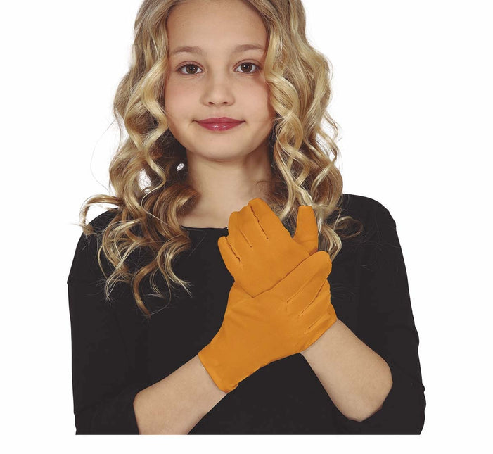 Orange Handschuhe Kind 17cm