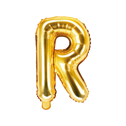 Folienballon Buchstabe R Gold Leer 35cm