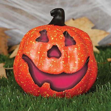 Halloween Kürbis Deluxe mit Licht 15cm