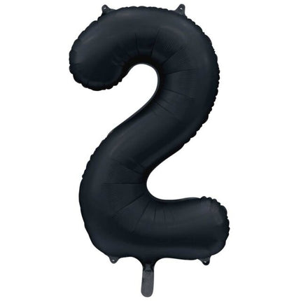 Schwarzer Figurenballon 2 Jahre Glanz 86cm
