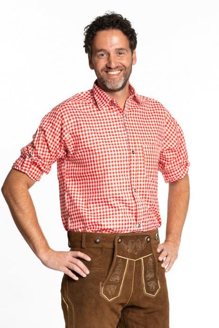 Oktoberfest Bluse Männer Rot