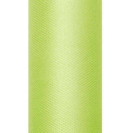 Limettengrüne Tüllrolle 15cm 9m