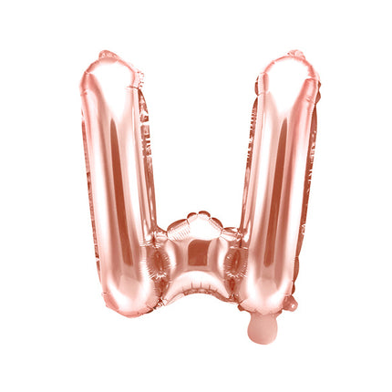 Folienballon Buchstabe W Rose Gold Leer 35cm