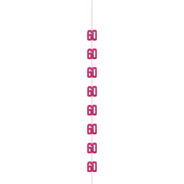 60 Jahre Hängende Dekoration Rosa 1.52m