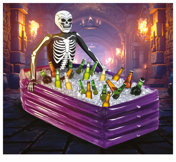 Halloween Tischdekoration Skelett Box 1m