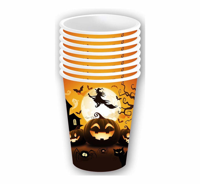 Halloween Becher Kürbis 240ml 6 Stk.