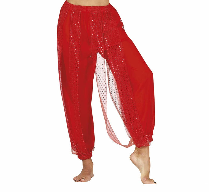 Bauchtänzerin Hose Rot Damen