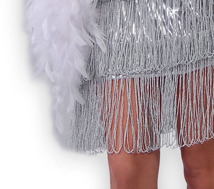 Charleston Kleid Silber Damen