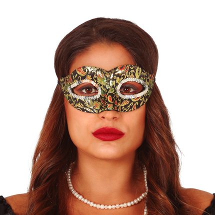 Maske Schwarz Gold
