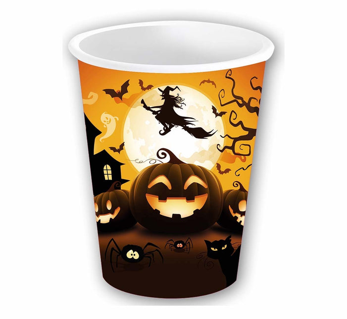 Halloween Becher Kürbis 355ml 6 Stk.