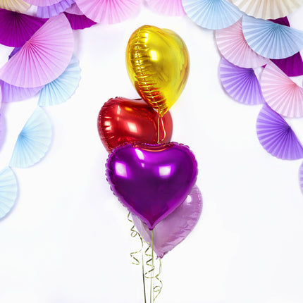 Helium Ballon Herz Gold Leer 45cm