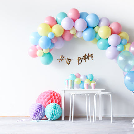Bunte Ballons Pastell 13cm 50Stk