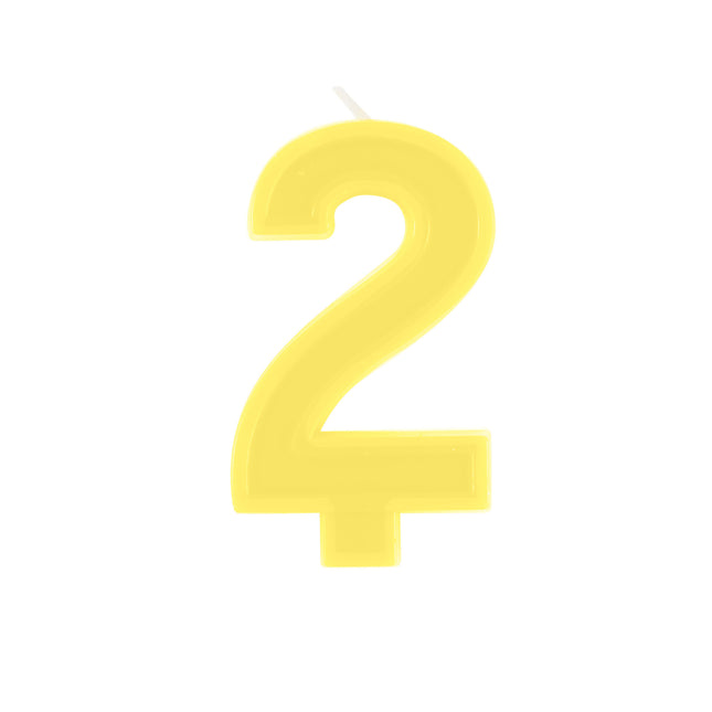 2 Jahre Kerze Gelb
