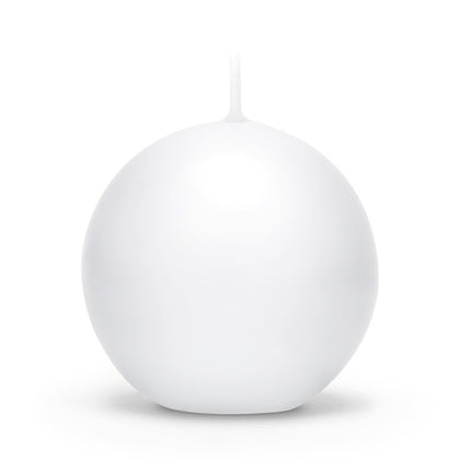Kugelkerzen Weiß 6cm 10Stk