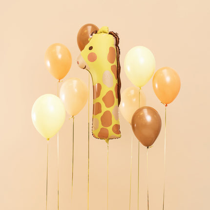 Heliumballon 1 Jahr Giraffe Leer 82cm