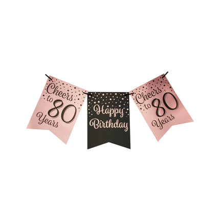 Banner 80 Jahre Rosa Schwarz 6m