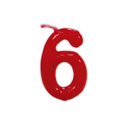 Rote Kerze 6 Jahre 5,5 cm