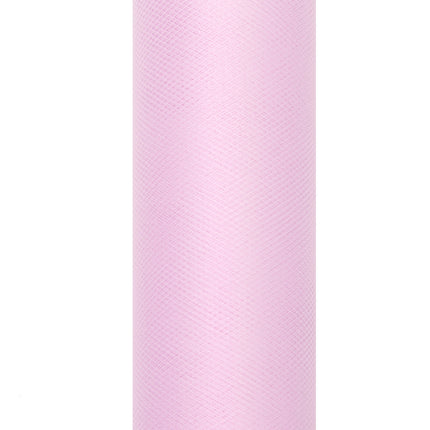 Hellrosa Tüllrolle 15cm 9m
