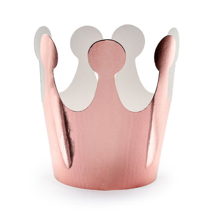 Rose Gold Krone 6cm 6Stück