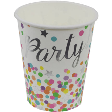 Konfetti Party Becher 250ml 8Stk