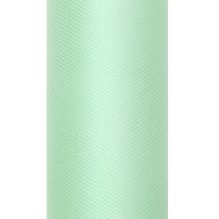 Mintgrüne Tüllrolle 15cm 9m