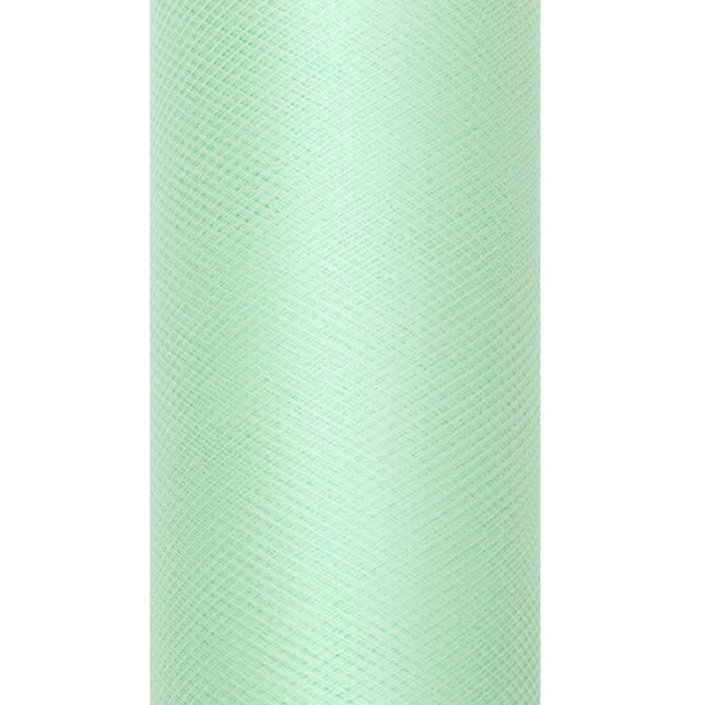Mintgrüne Tüllrolle 15cm 9m