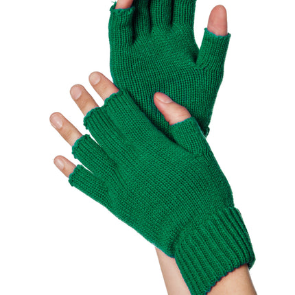 Grüne Handschuhe Fingerlos