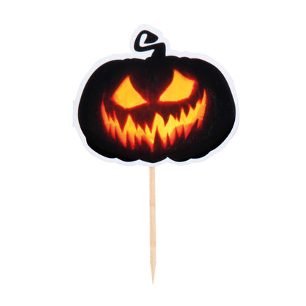 Halloween Cocktail Picks Creepy Pumpkin 12 Stk.