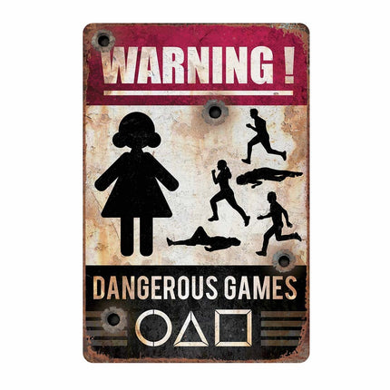 Halloween Türschild Gefährliche Spiele 36cm