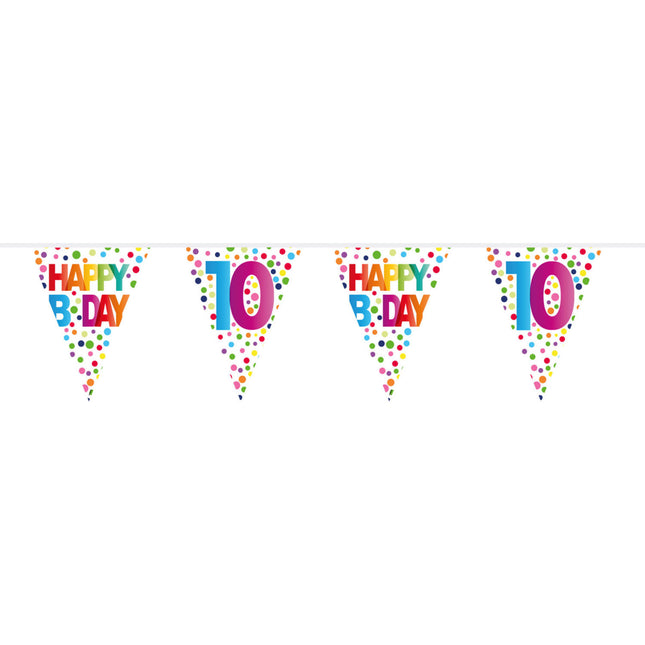 Girlanden 10 Jahre Dots 10m