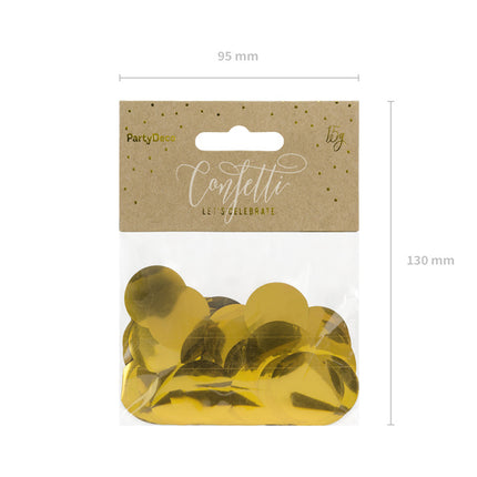 Konfetti Rund Gold