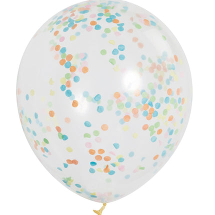 Konfetti Ballons Bunt 30,5cm 6Stk