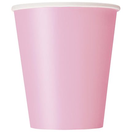 Hellrosa Becher Papier 266ml 14Stk.