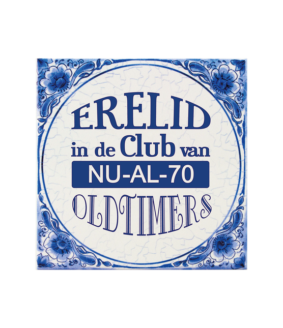 Delfter Blau Fliese 70 Jahre 14,5cm