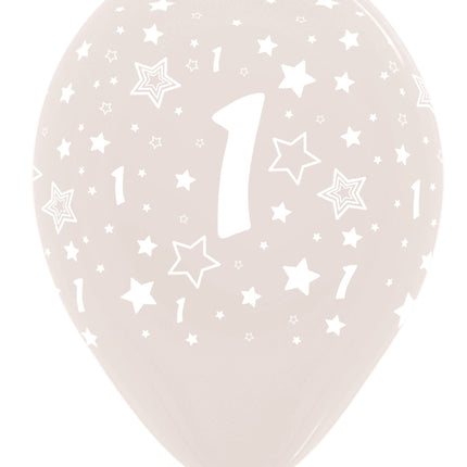 Ballons Nummer 1 Kristallklar 30cm 25Stk