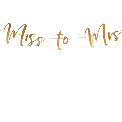 Hochzeitsgirlande Miss to Mrs, Rose Gold 76cm