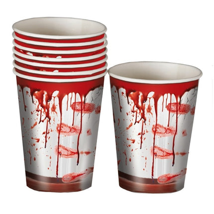 Halloween Blutige Becher 200ml 6 Stk.