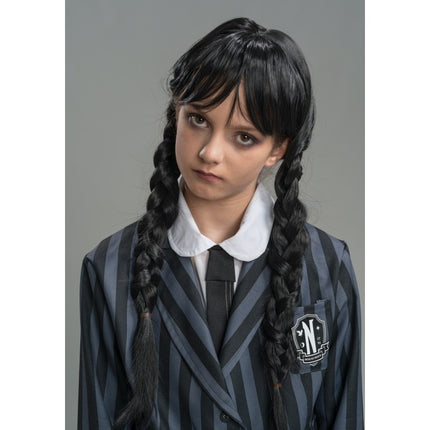 Kostüm Mittwoch Schuluniform Schwarz/Grau Kind