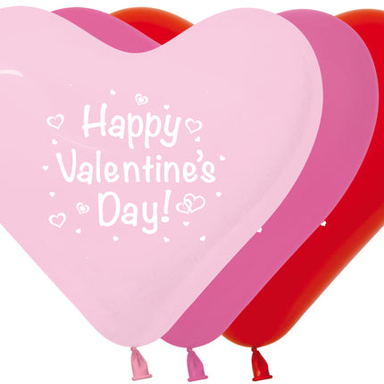 Ballons Herz Happy Valentine Mix 30cm 50pcs