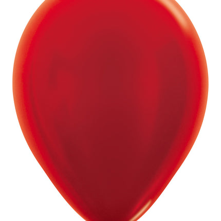 Ballons Metallic Rot 30cm 12Stk
