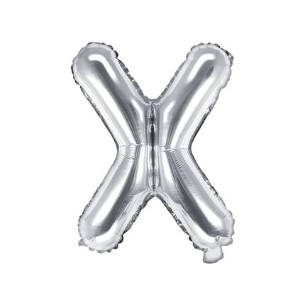Folienballon Buchstabe X Silber Leer 35cm
