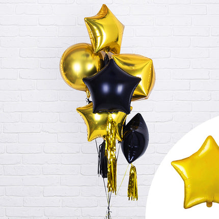 Heliumballon Star Gold Glänzend Leer 48cm